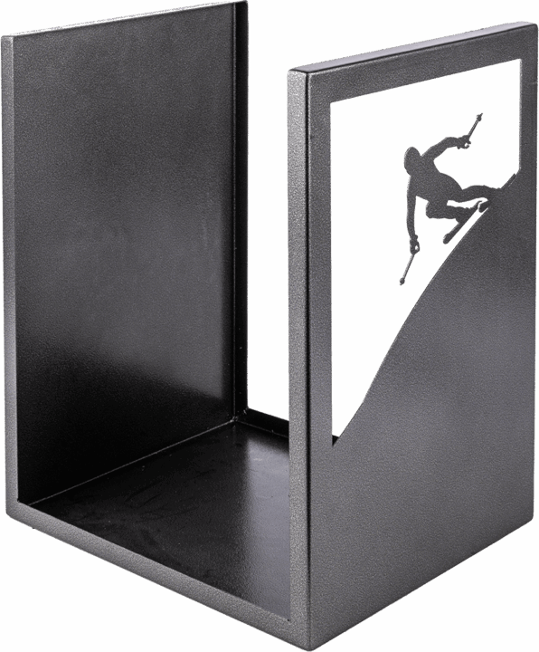 Porta legna sciatore